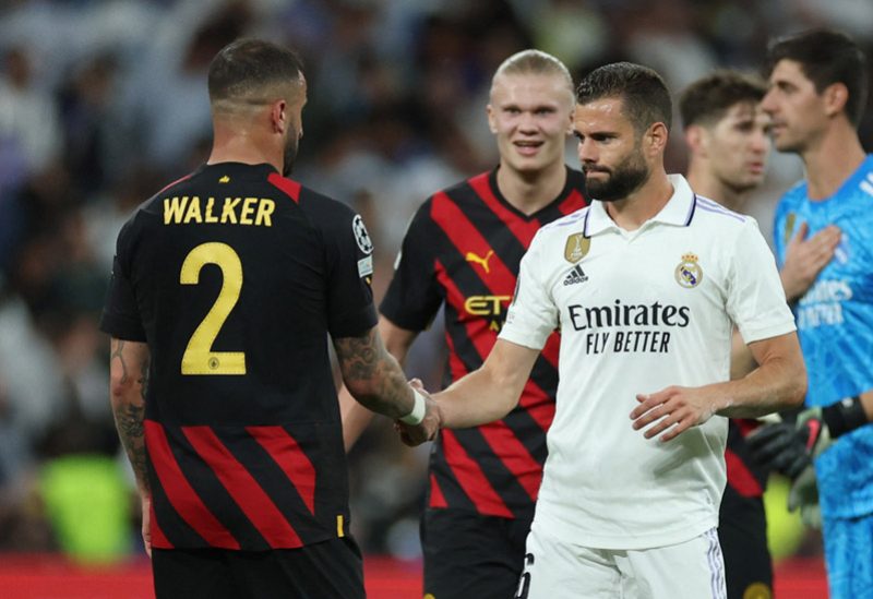 من مباراة مانشستر سيتي وريال مدريد