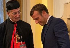 الرئيس الفرنسي ماكرون والبطريرك الراعي