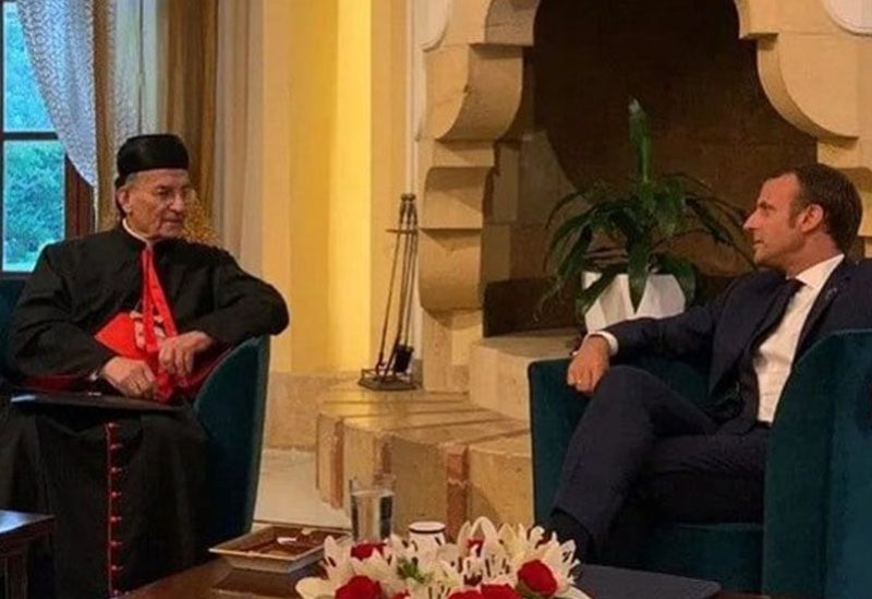 الرئيس الفرنسي ماكرون والبطريرك الراعي