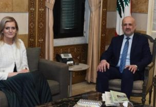 وزير الداخلية بسام مولوي والوزيرة النرويجية إميلي أنغر