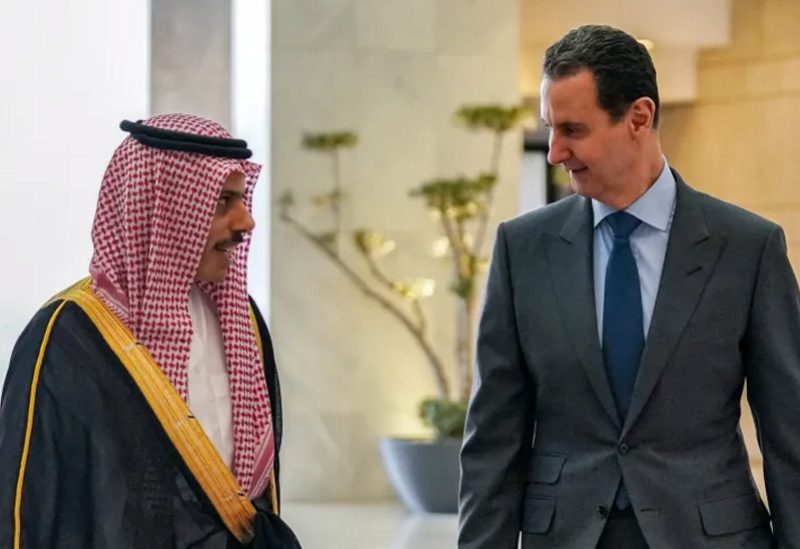 بشار الأسد خلال استقباله وزير الخارجية السعودي