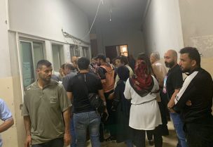 ازدحام كبير للنازحين في قصر العدل في بعبدا