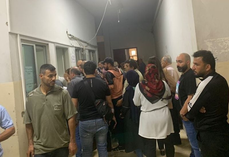 ازدحام كبير للنازحين في قصر العدل في بعبدا