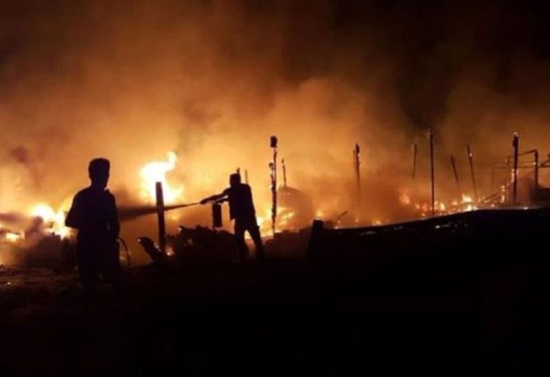 حريق مروع يلتهم خيم للنازحين في عرسال