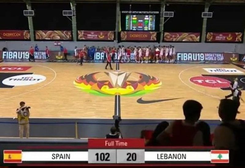 إسبانيا تفوز على لبنان بـ (102- 20)