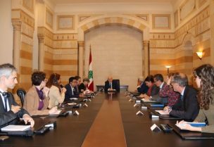 ميقاتي خلال استقباله بعثة العلاقات مع بلدان المشرق في البرلمان الأوروبي