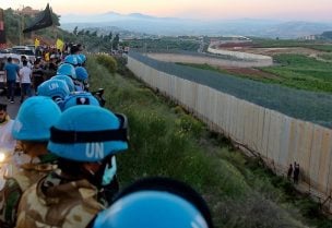 قوات اليونيفيل عند الحدود الجنوبية للبنان