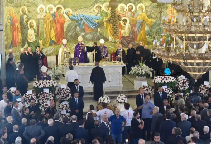 الراعي ترأس جنازة هيثم ومالك طوق في كنيسة السيدة في بشرّي
