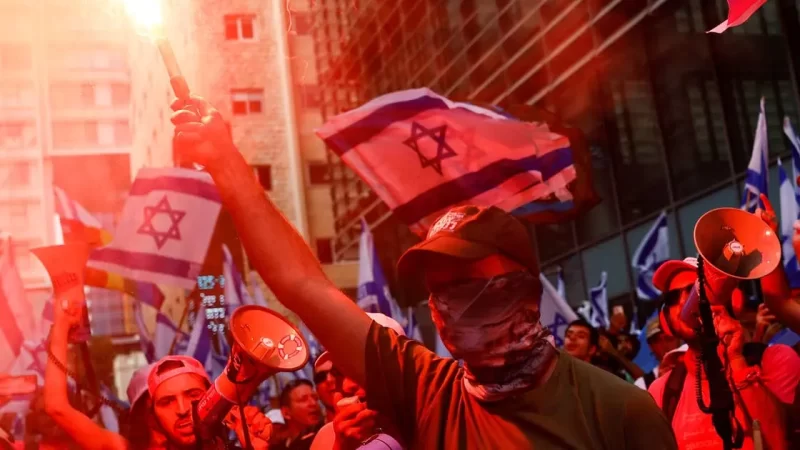 من الاحتجاجات في إسرائيل