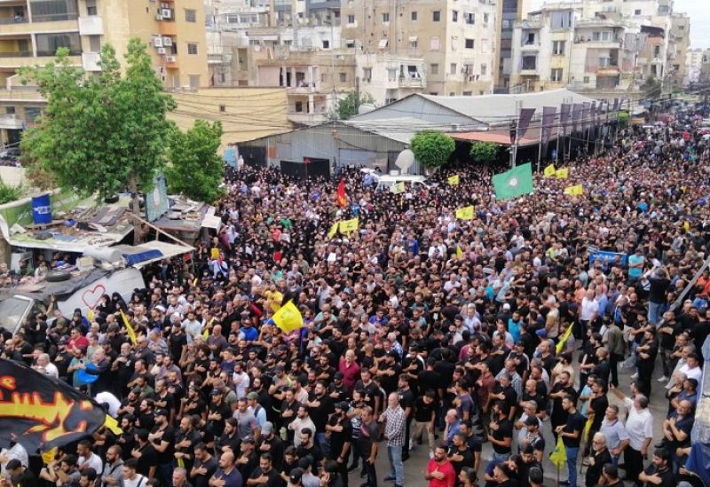 حزب الله يشيع قتيله في حادثة الكحالة