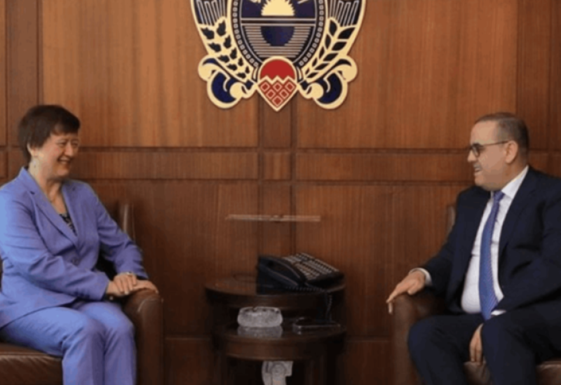 اللواء الياس البيسري والمنسقة الأممية يوّانا فرونِتسكا