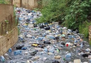 نهر الغدير يفيض بالنفايات مع بداية موسم الأمطار