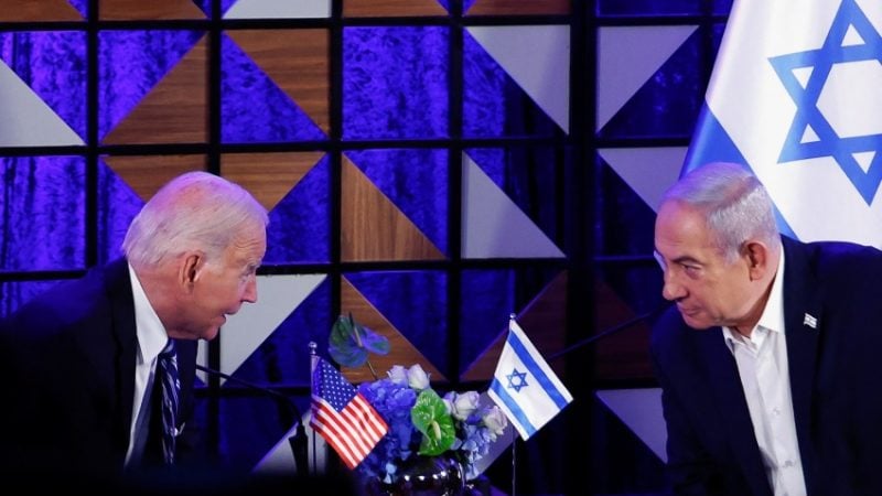الرئيس الأمريكي جو بايدن ورئيس الوزراء الإسرائيلي نتنياهو