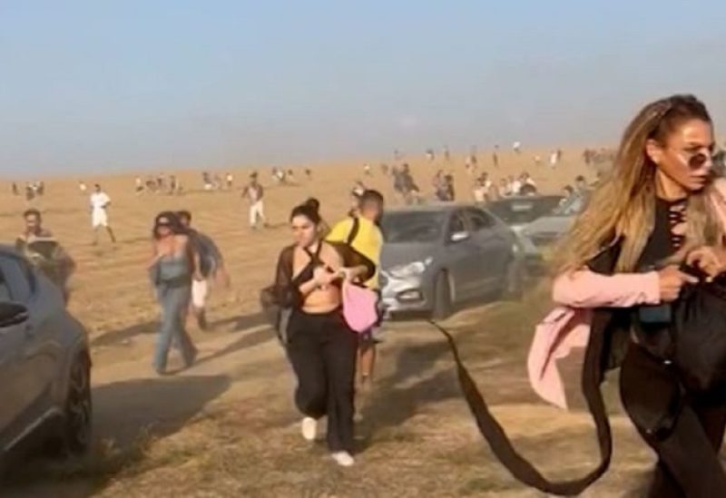 صورة من فيديو- أثناء هروب جماعي بعد هجوم حركة حماس