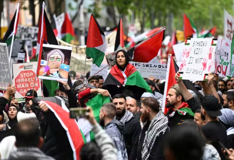 مظاهرات دعما لفلسطين