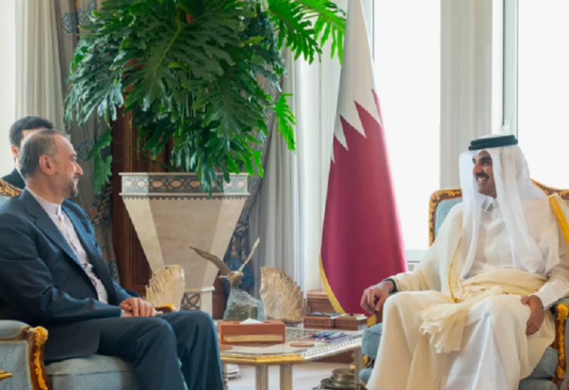 عبد اللهيان وأمير قطر
