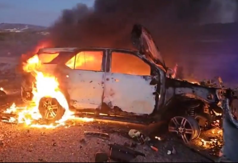 سيارة الصحافيين التي استهدفها القصف الإسرائيلي جنوب لبنان - أرشيفية