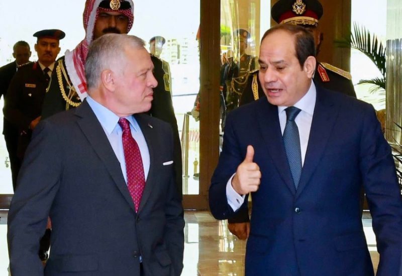 لرئيس المصري عبد الفتاح السيسي والعاهل الأردني الملك عبد الله الثاني