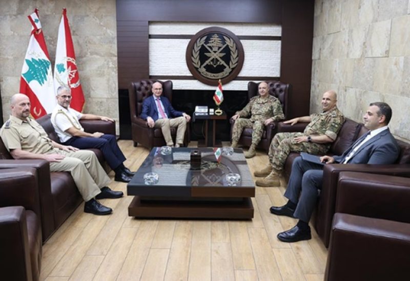 قائد الجيش العماد جوزاف عون استقبل السفير الألماني في لبنان