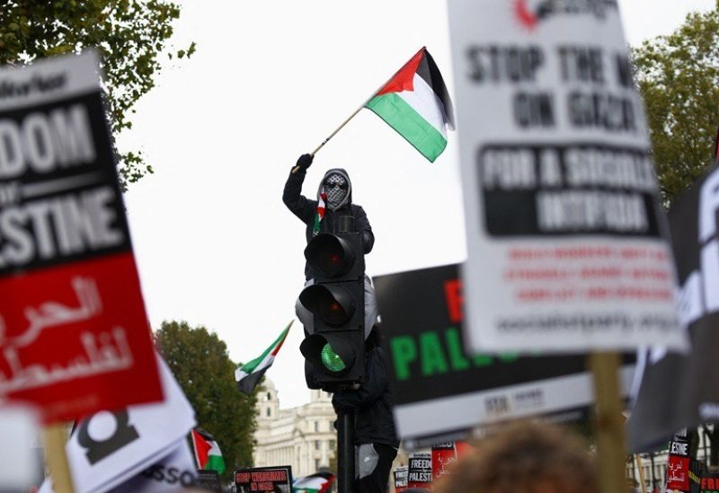مظاهرة لدعم الفلسطينيين في وسط لندن