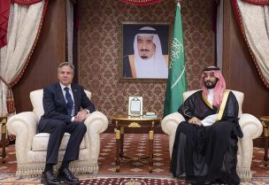 ولي العهد السعودي الأمير محمد بن سلمان ووزير الخارجية الأميركي أنتوني بلينكن - أرشيفية