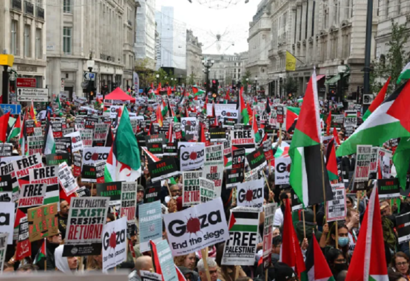 مظاهرات في لندن رفضا للعدوان على غزة