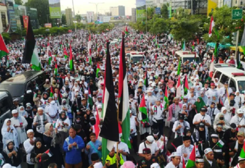 المظاهرة نظمت بدعوة من مجلس علماء إندونيسيا