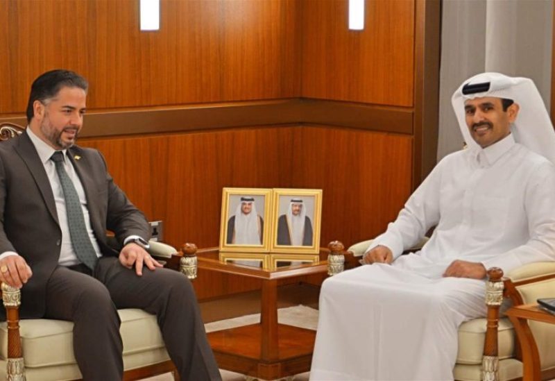 وزير الدولة القطري لشؤون الطاقة سعد بن شريدة الكعبي ووزير الاقتصاد أمين سلام