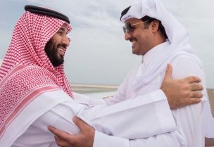 أمير قطر وولي العهد السعودي 