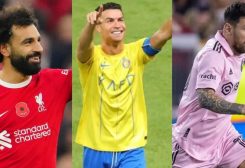 ميسي ورونالدو ومحمد صلاح