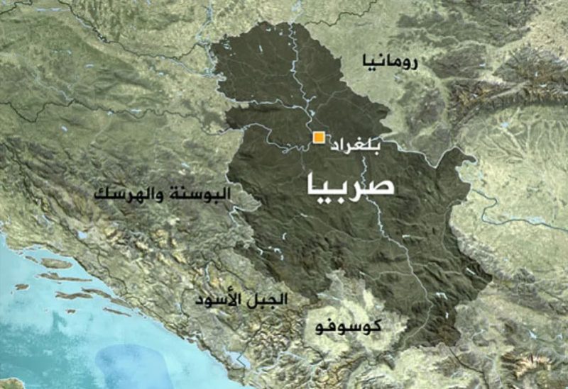 خريطة صربيا