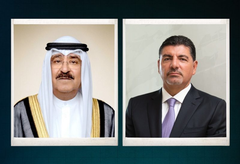 الشيخ بهاء الدين الحريري وأمير الكويت الشيخ مشعل الأحمد الجابر الصباح