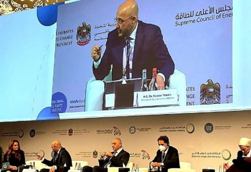 وزير البيئة ناصر ياسين في مؤتمر المناخ