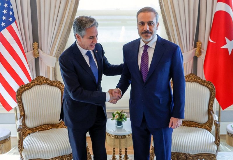 وزير الخارجية التركي هاكان فيدان ووزير الخارجية الأمريكي أنتوني بلينكن
