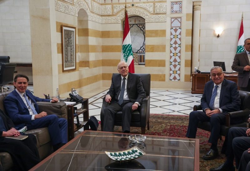 لقاء رئيس الحكومة نجيب ميقاتي ووزير الخارجية مع المبعوث الأمريكي آموس هوكشتاين