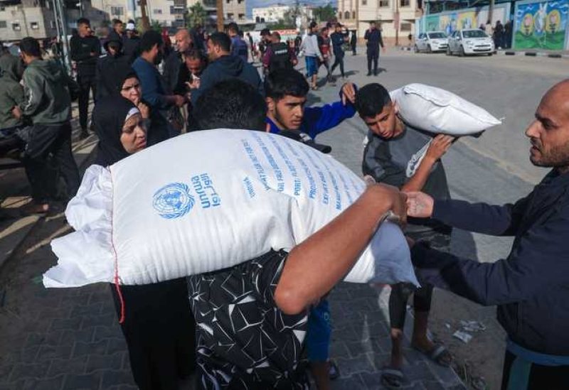 مساعدات الأونروا في غزة