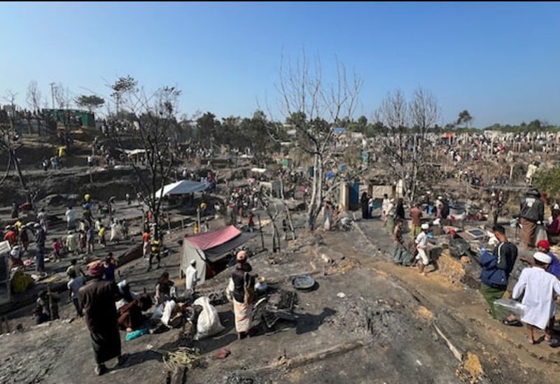 حريق بمخيم في بنجلادش يشرد نحو 7 آلاف من الروهينجا
