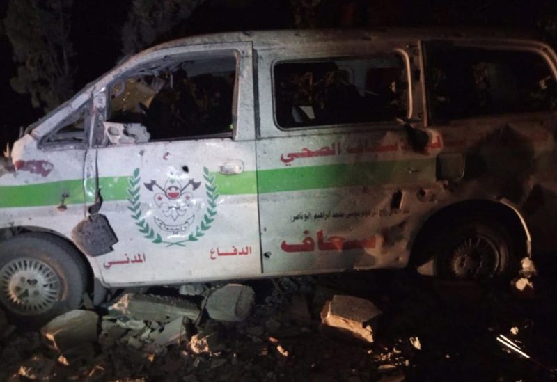 استهداف إسرائيلي مباشر لسيارة إسعاف في بليدا جنوب لبنان