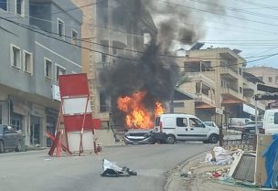غارة إسرائيلية على سيارة قرب حاجز للجيش اللبناني