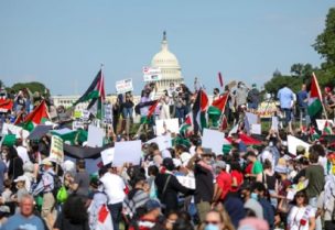مظاهرات حاشدة في أمريكا دعما لفلسطين وتنديدا بانتهاكات إسرائيل
