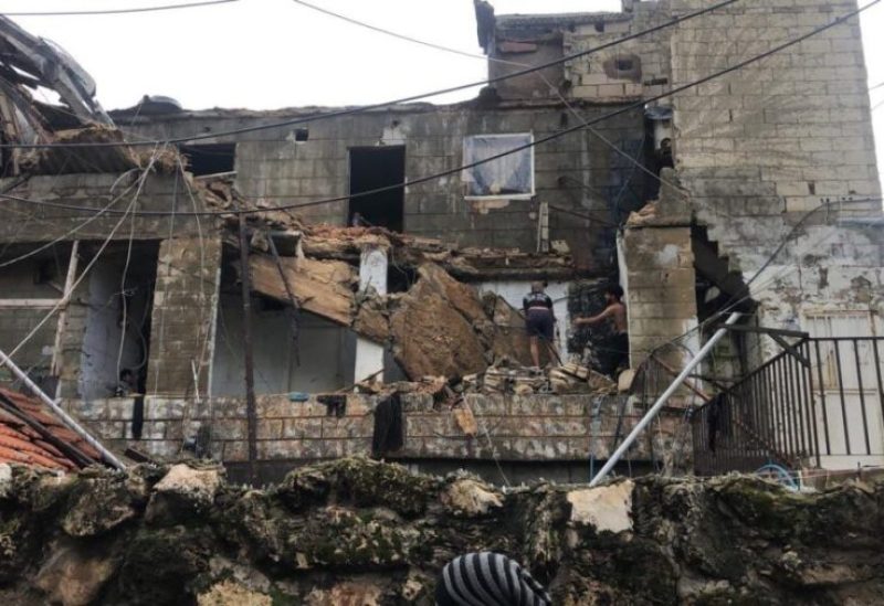 انهيار أجزاء من مبنى في الطريق الجديدة في بيروت