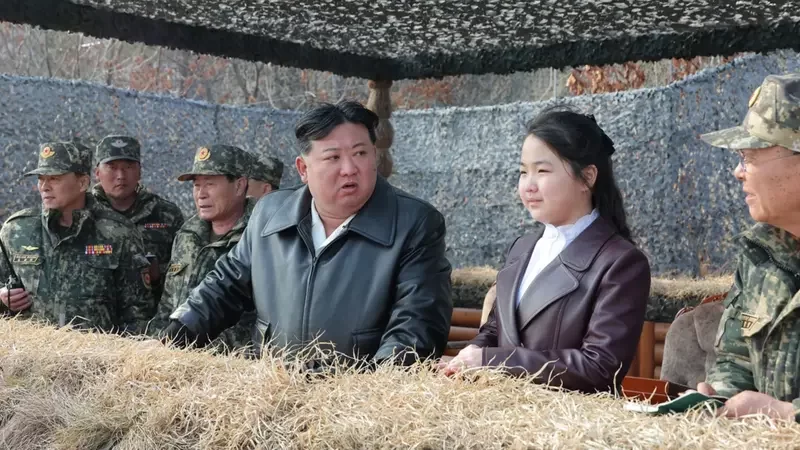 الزعيم الكوري وابنته