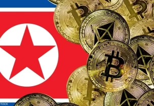 العملات المشفرة وعلم كوريا الشمالية