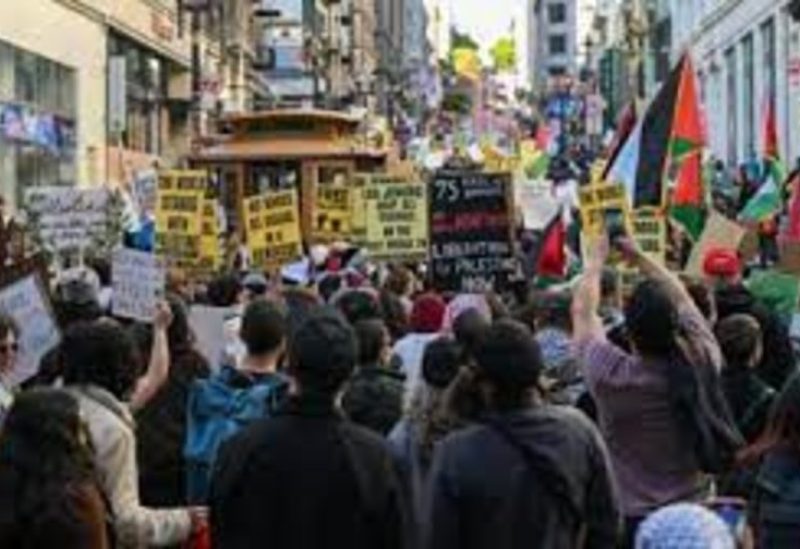 احتجاج في سان فرانسيسكو دعما لغزة