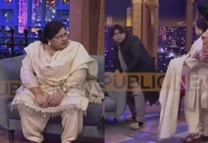 فنانة باكستانية تعتدي على مذيع