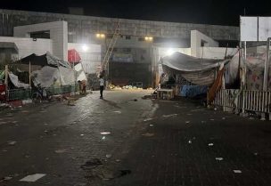 مدخل مشفى الشفاء شمال غزة