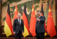المستشار الألماني والرئيس الصيني (أرشيفية- رويترز)