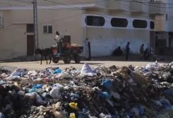 انتشار النفايات في غزة