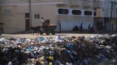 انتشار النفايات في غزة