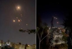 أجسام طائرة في سماء الأردن بعد قصف إيران إسرائيل السبت الماضي (رويترز)